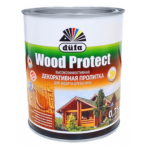 Dufa пропитка Wood Protect, 0.75 кг, 0.75 л, тик biofa пропитка защита для торцов 1 кг 1 л золотой тик