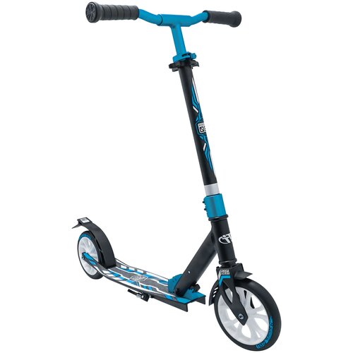 фото Детский 2-колесный городской самокат techteam jogger 180 2021, черный/синий