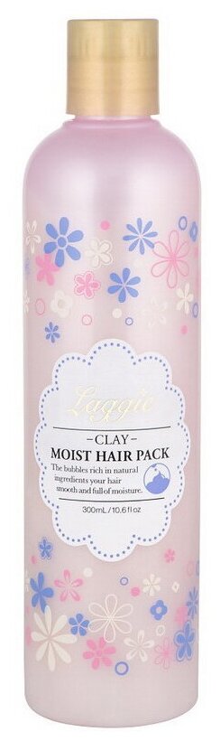 Laggie Маска для восстановления, увлажнения поврежденных и поддержания цвета окрашенных волос Clay Moist Hair Pack, 300 мл