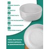 Фото #2 Одноразовые бумажные тарелки, белые, диаметр 210 мм, 100 шт.