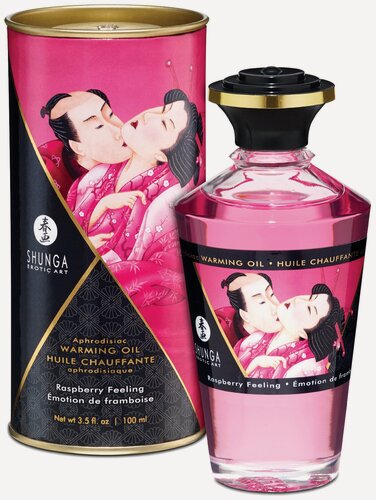 Изображение товара SHUNGA массажное масло разогревающее Aphrodisiac Warming Oil с ароматом малины, 100 мл