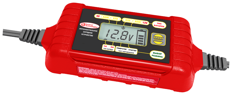 Зарядное Устройство Импульсное Gt-Sc4e 6v/12v 4а Микропроцессорное С Интеллектуальным Подбором Силы Тока И Напряжения General...