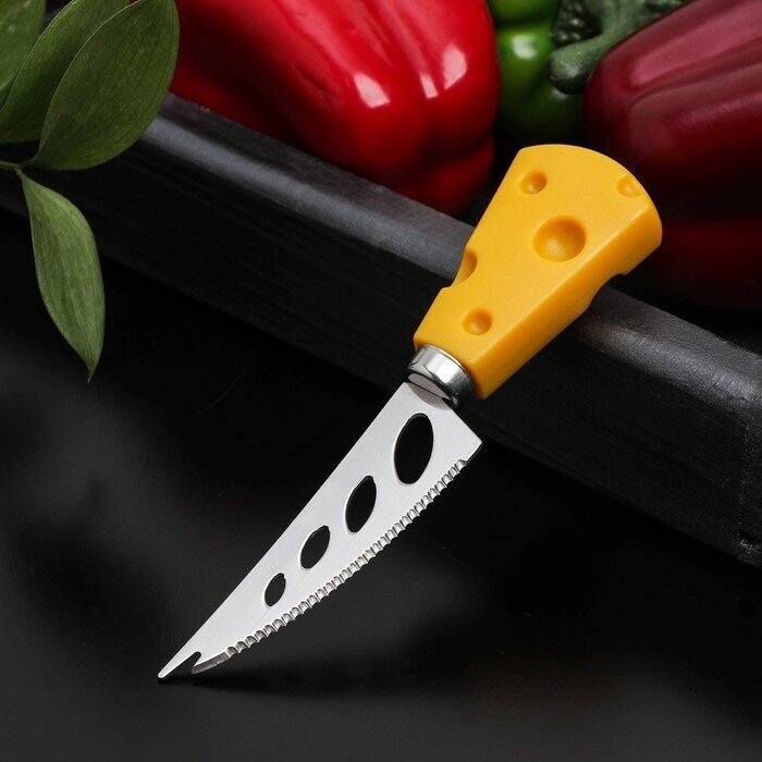 Нож для сыра Доляна Cheese 19 см желтый