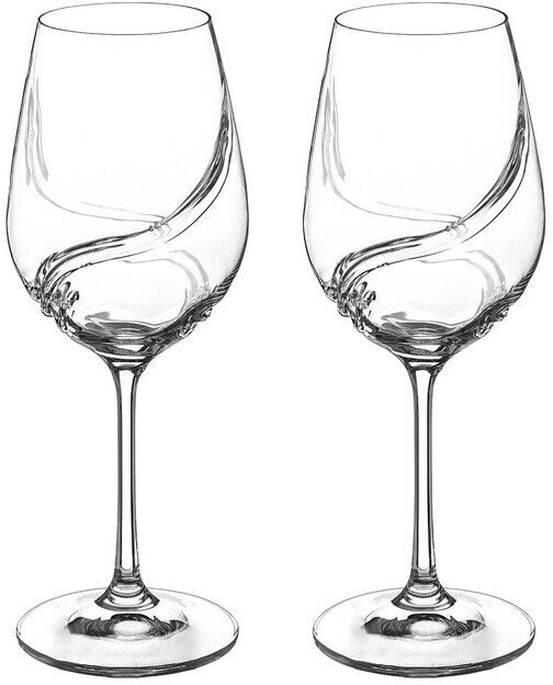 Набор бокалов для вина Bohemia Crystal "Турбуленция", 350 мл, 2 шт