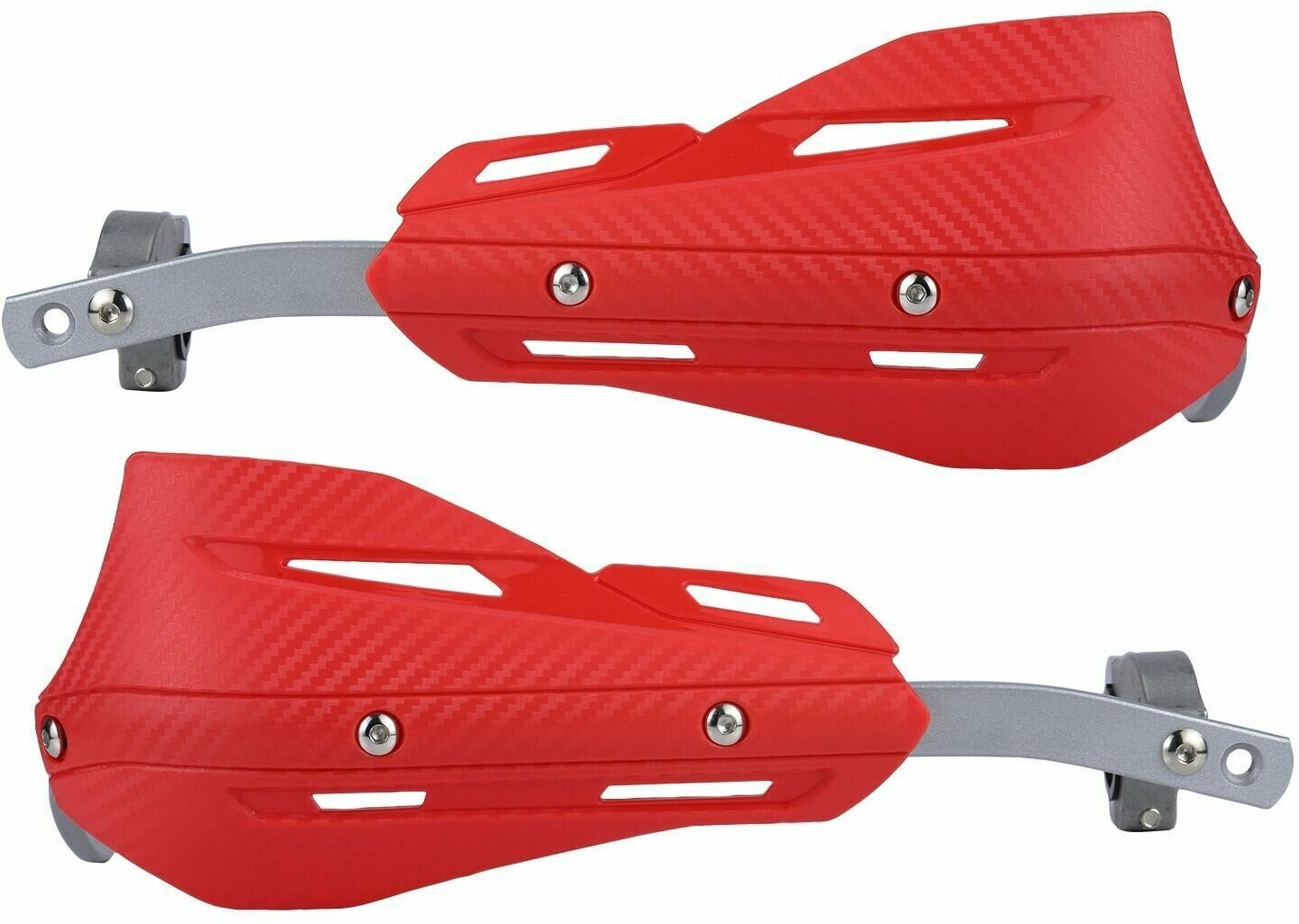 Защита рук для мотоцикла питбайка эндуро (с метал. вставкой, 22-28 мм) красная