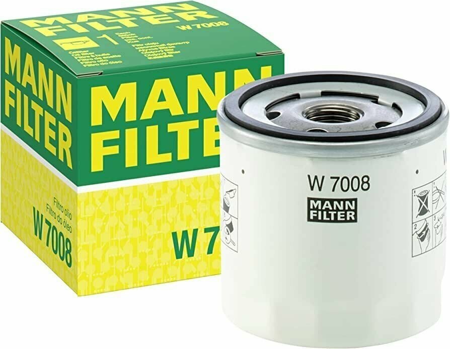 Фильтр масляный MANN-FILTER W7008 (оригинал Босния и Герцеговина)/ DODGE/ FORD/ MAZDA/ VOLVO/ MORGAN