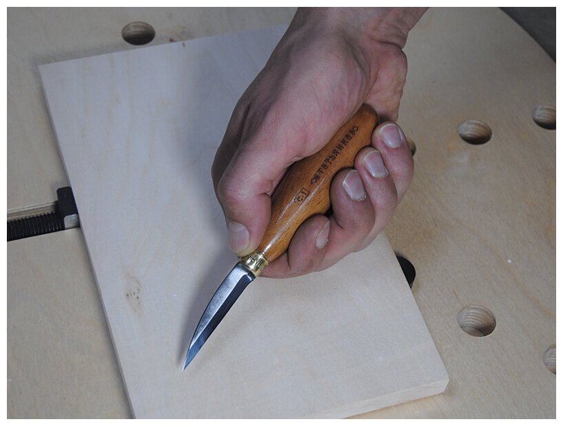 Нож С-1 55 мм для резьбы мелких фигурок и поделок из дерева. Татьянка