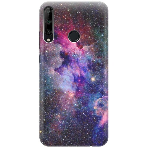 фото Ультратонкий силиконовый чехол-накладка для huawei p40 lite e / honor 9c с принтом "открытый космос" gosso