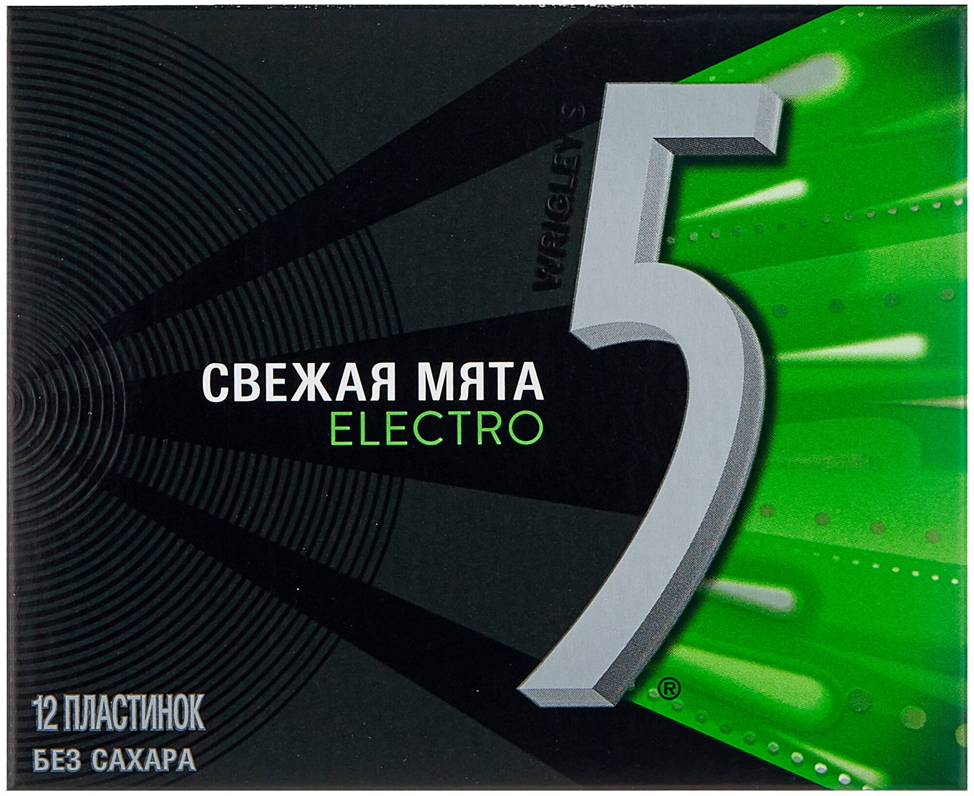 Жевательная резинка Five Electro Свежая мята без сахара, 31.2 г, 10 шт. в уп.