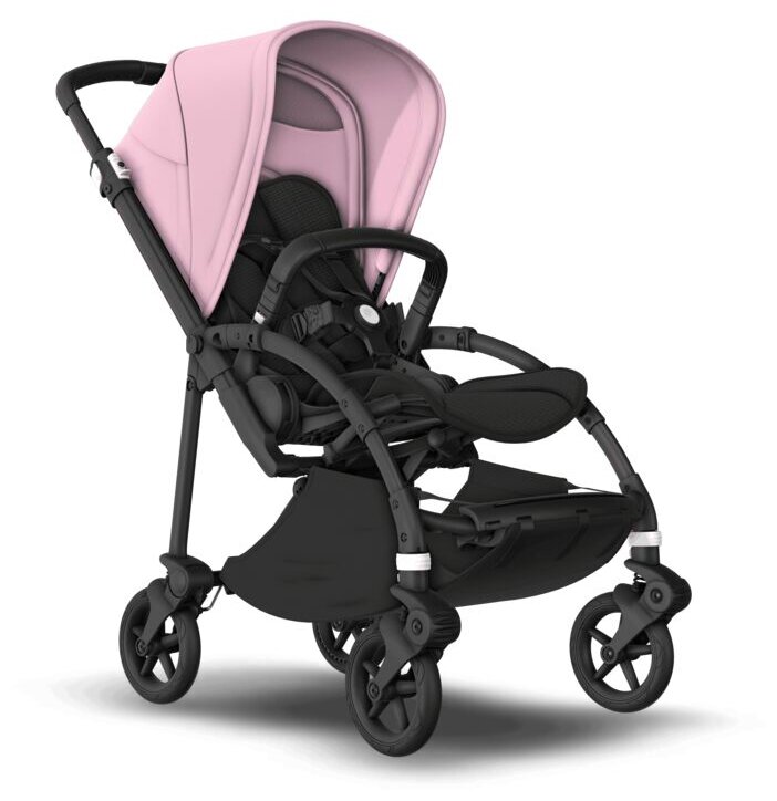 Коляска прогулочная Bugaboo Bee6 base шасси Black/Black/Soft pink 500302ZW02/500305SP01 в комплекте