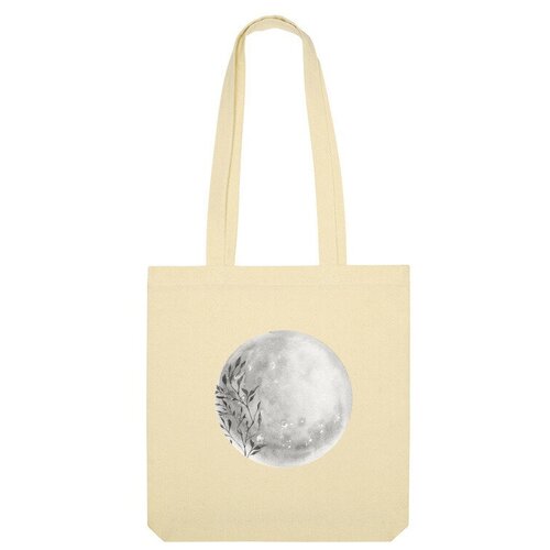 Сумка шоппер Us Basic, бежевый мужская футболка луна цветочная мистическая луна s серый меланж