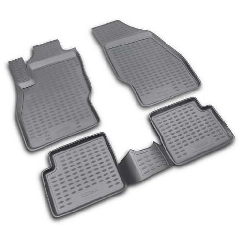 фото Коврики в салон element opel corsa 2006-2014, 4 шт. (полиуретан, серые), nlc.37.14.211k