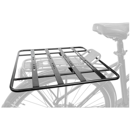 фото Крепеж для велобагажника расширитель 5-449902 алюминиевый 40x40 см, для увеличения площади багажников (с крепежом) черный m-wave