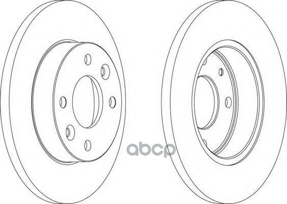 Диск Тормозной Передний Ferodo Ddf055 Renault Logan/ Clio/Sandero /Abs- /D=238Mm Ferodo арт. DDF055