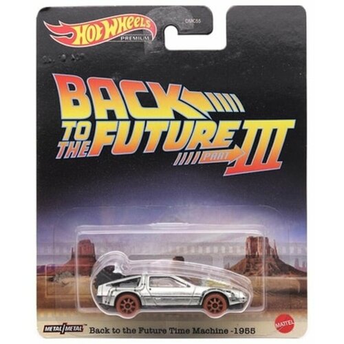 Машинка Hot Wheels PREMIUM Тематическая премиальная BACK TO THE FUTURE 3 TIME MACHINE 1955 DMC55/HCP22