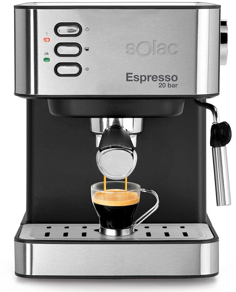 Кофемашина Solac CE4481 Espresso, серебристый/черный