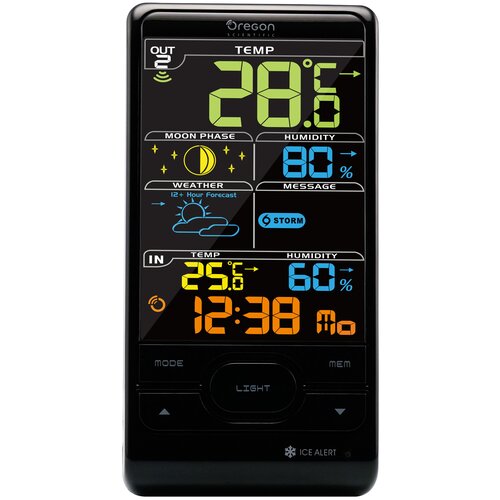 Метеостанция Oregon Scientific BAR208S черная 378300₽