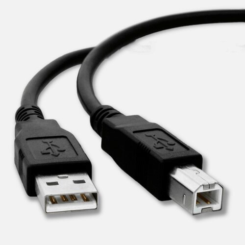 Кабель для подключения принтера USB 2.0 (A штекер - B штекер), МФУ, сканера, оргтехники и других периферийных устройств, 1,5 метра