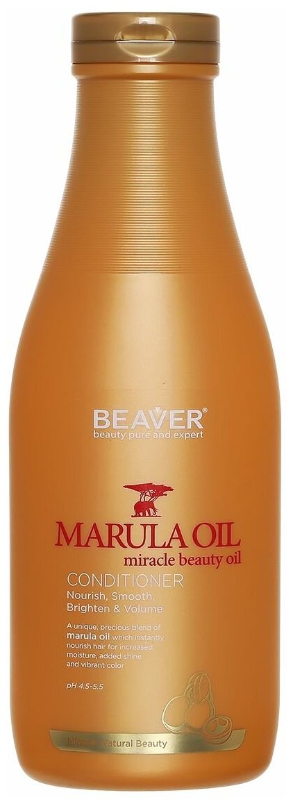 BEAVER кондиционер для волос Marula Oil Conditioner с маслом марулы, 730 мл