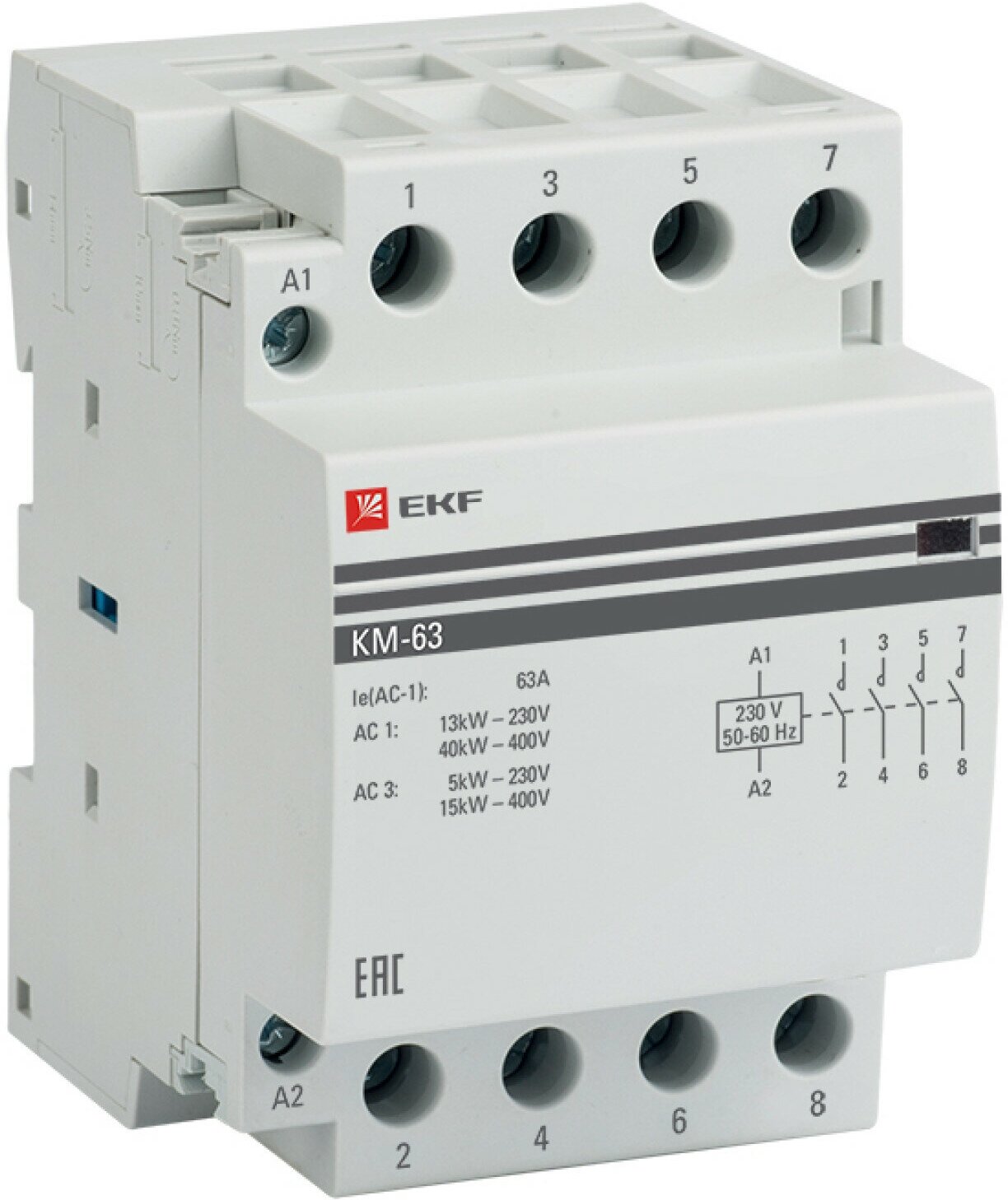 Контактор модульный КМ 63А 4NО (3 мод.) EKF PROxima