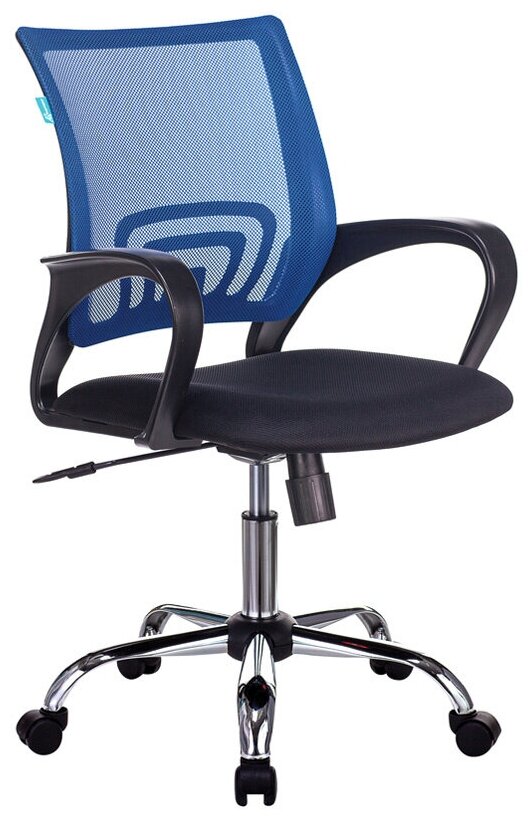 Кресло компьютерное CH-695NSL синий, сетка, ткань / Кресло для оператора, школьника, ребенка, офисное