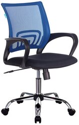 Кресло CH-695NSL синий TW-05 сиденье черный TW-11 сетка/ткань крестовина металл хром / Кресло для оператора, школьника, ребенка, офисное