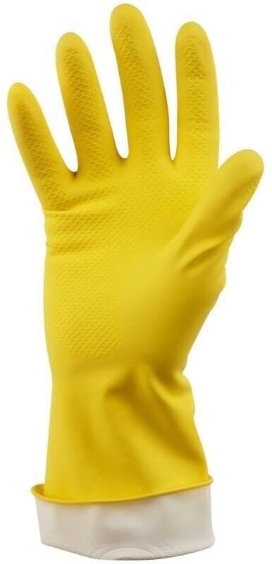Перчатки хозяйственные резиновые, 3 пары, размер S, цвет желтый - фотография № 10