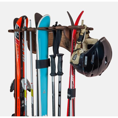 Подставка для лыж STANDWOOD Ski-3.4V Темный орех