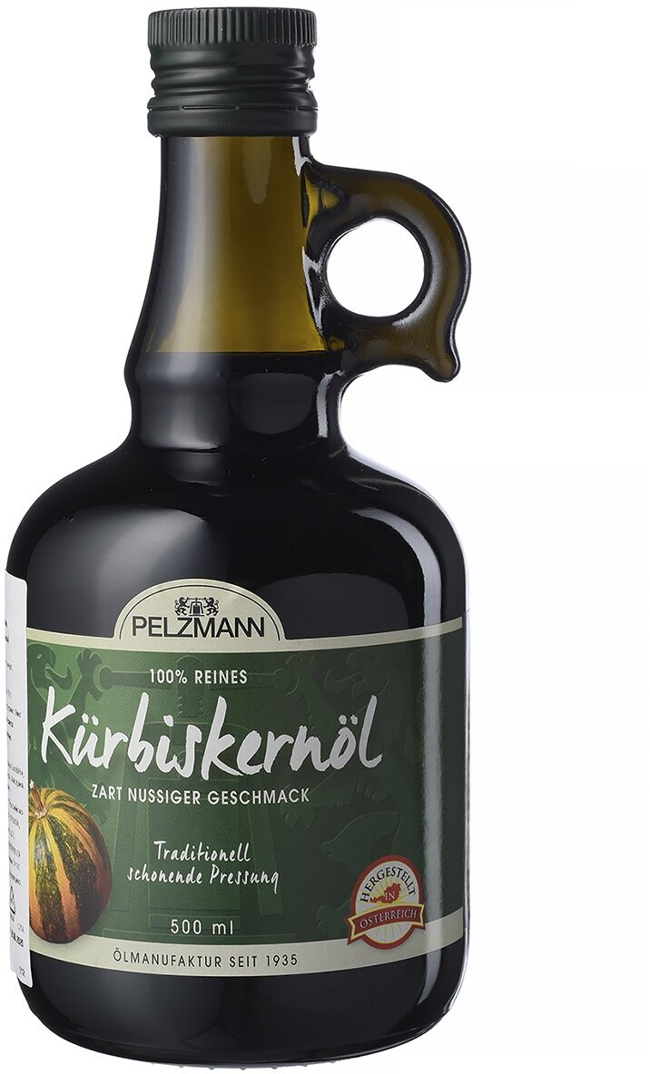 Тыквенное масло нерафинированное PELZMANN Kurbiskernol 100% Pur, 500 мл, кувшин стекло. Австрия.