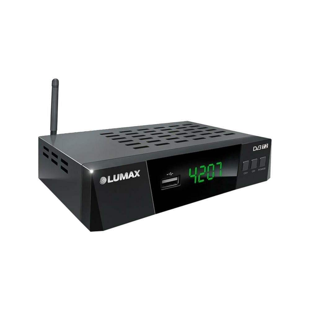 LUMAX DV4207HD Цифровой ТВ приемник TV-тюнер ресивер приставка цифрового эфирного телевидения бесплатно 20 каналов DVB-T2 двб т2