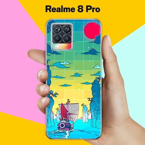 Силиконовый чехол на realme 8 Pro Пейзаж 30 / для Реалми 8 Про силиконовый чехол на realme 8 pro яркие цветы для реалми 8 про