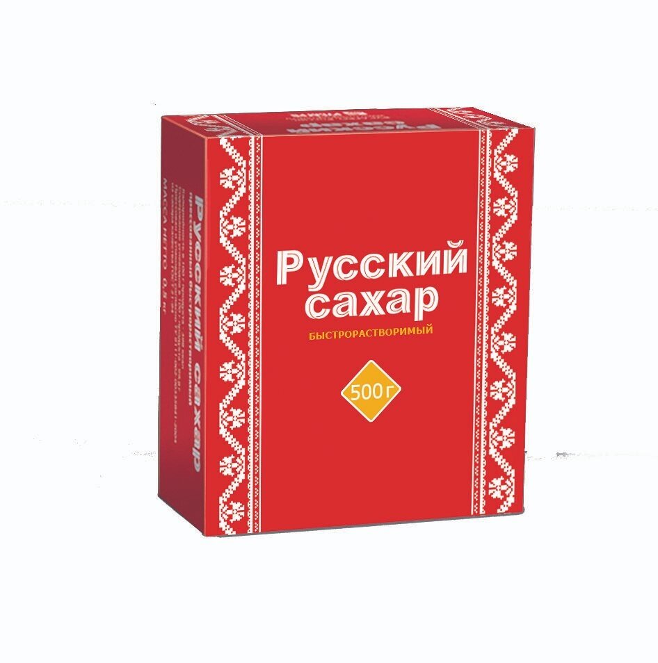 Упаковка из 40 пачек Сахар-рафинад быстрорастворимый Русский сахар 500г