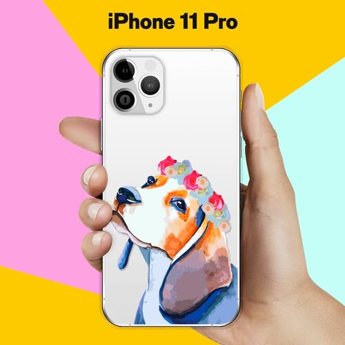 Силиконовый чехол Бигль на Apple iPhone 11 Pro силиконовый чехол на apple iphone 11 pro эпл айфон 11 про с рисунком unicorns and candies