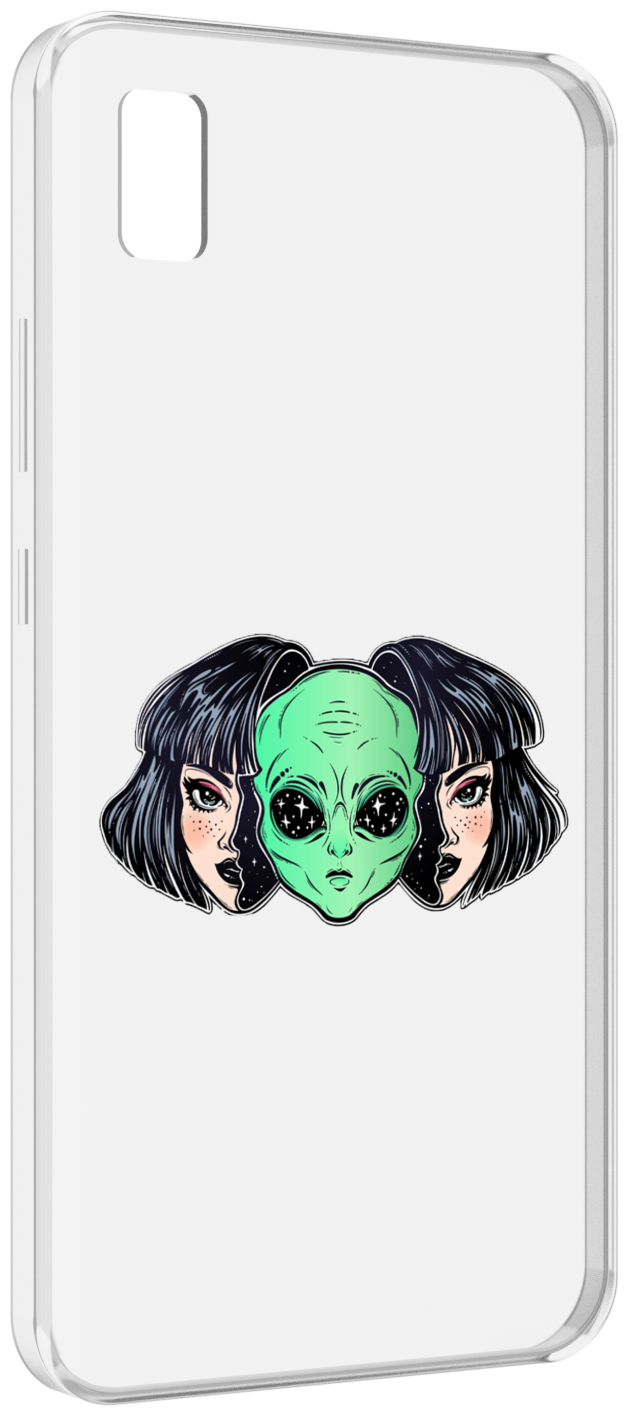 Чехол MyPads инопланетянин в девочке женский для ZTE BLADE L210 задняя-панель-накладка-бампер