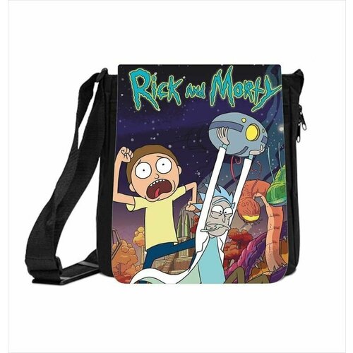 кружка rick and morty wanted 315 мл Сумка , черный