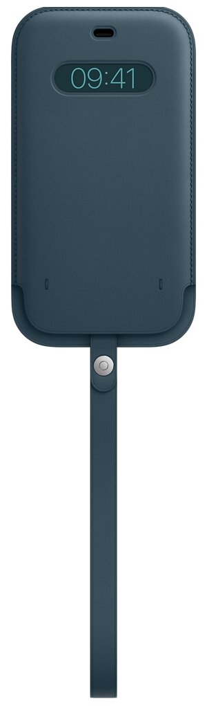 Чехол (футляр) APPLE Leather Sleeve with MagSafe, для Apple iPhone 12 Pro Max, синий балтийский [mhyh3ze/a] - фото №1