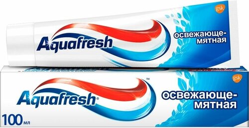 Зубная паста Aquafresh Освежающе-мятная 100 мл — купить в интернет ...