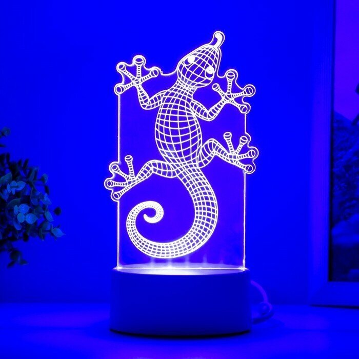 Светильник "Геккон" LED белый 9х9,5х15 см - фотография № 1