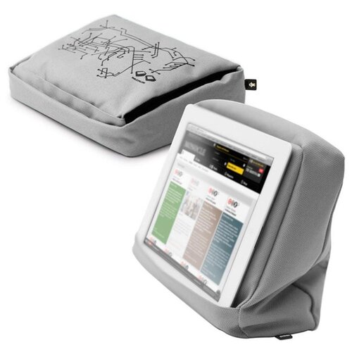 фото Подушка-подставка bosign с карманом для планшета hitech 2, серый-черный (262897)