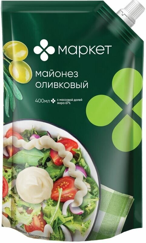 Майонез Оливковый 67% Маркет, 400г