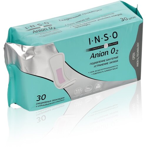 Купить Inso прокладки ежедневные Anion O2, 1 капля, 30 шт., белый, нет бренда, бесцветный/белый