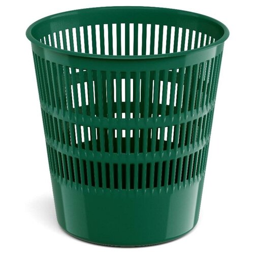 Корзина для бумаг и мусора Classic, 12 литров, пластик, сетчатая, зеленая