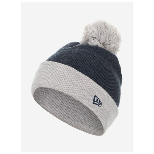 Шапка New Era Contrast Cuff Bobble Cерый