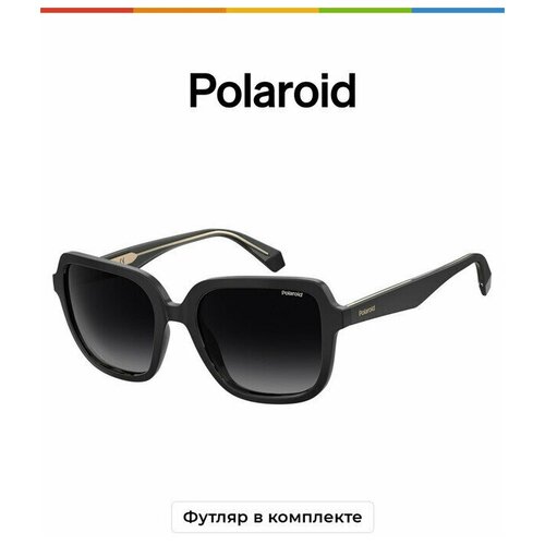 Солнцезащитные очки Polaroid Polaroid PLD 4095/S/X 807 WJ PLD 4095/S/X 807 WJ, черный солнцезащитные очки женские polaroid 1029 s mtt black 20018000350sp