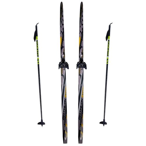 усиленные лыжи xtreme esk014 esk014 Лыжный комплект детский, лыжи STC 150 см + палки Vuokatti 110 см + крепления NN75
