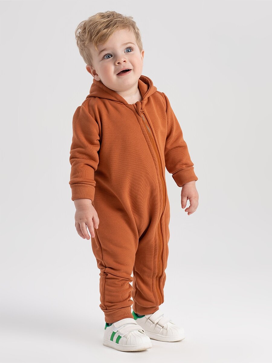 Комбинезон MOWBABY, открытая стопа, размер 80, brown