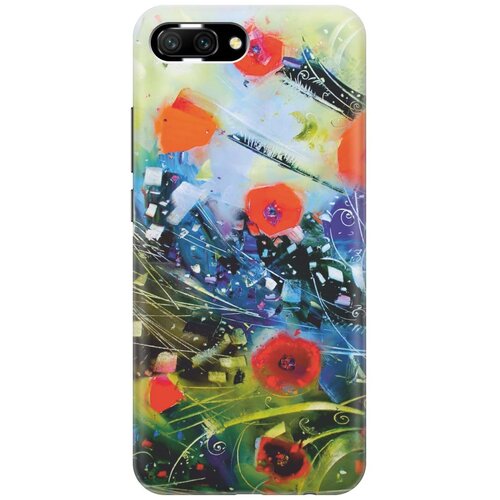 фото Re:paчехол - накладка artcolor для honor 10 с принтом "яркие цветы"