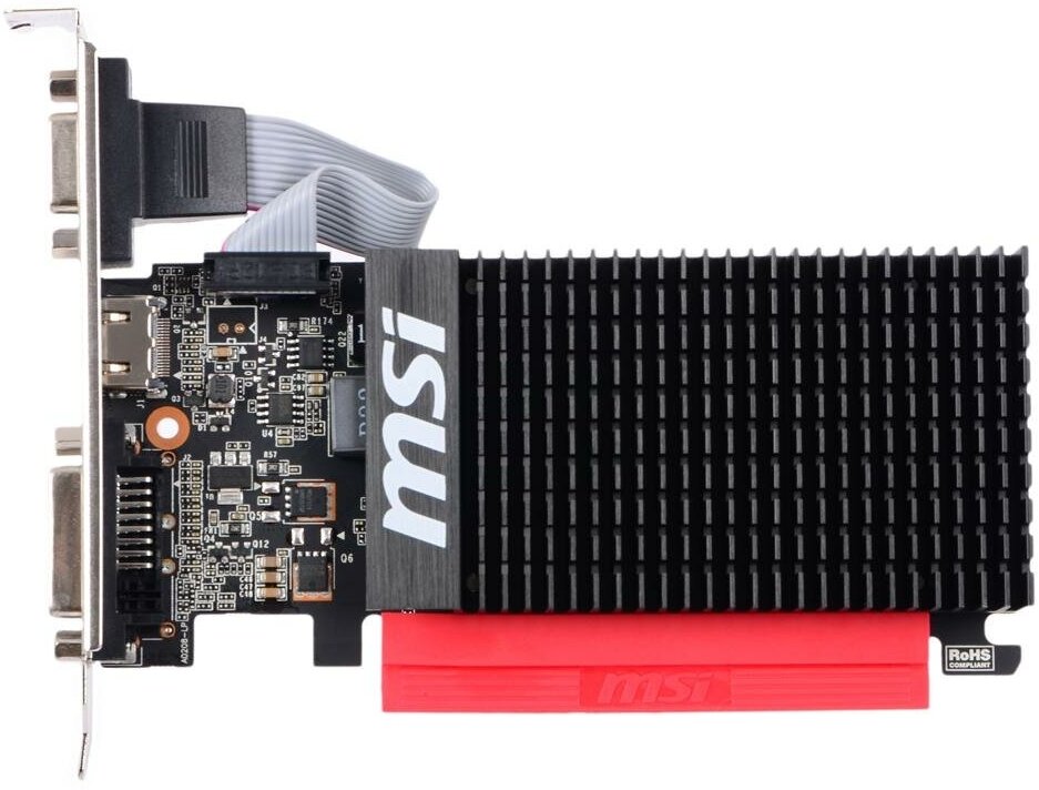 Видеокарта MSI GeForce® GT 710, GT 710 2GD3H LP, 2ГБ, GDDR3, Retail - фото №5