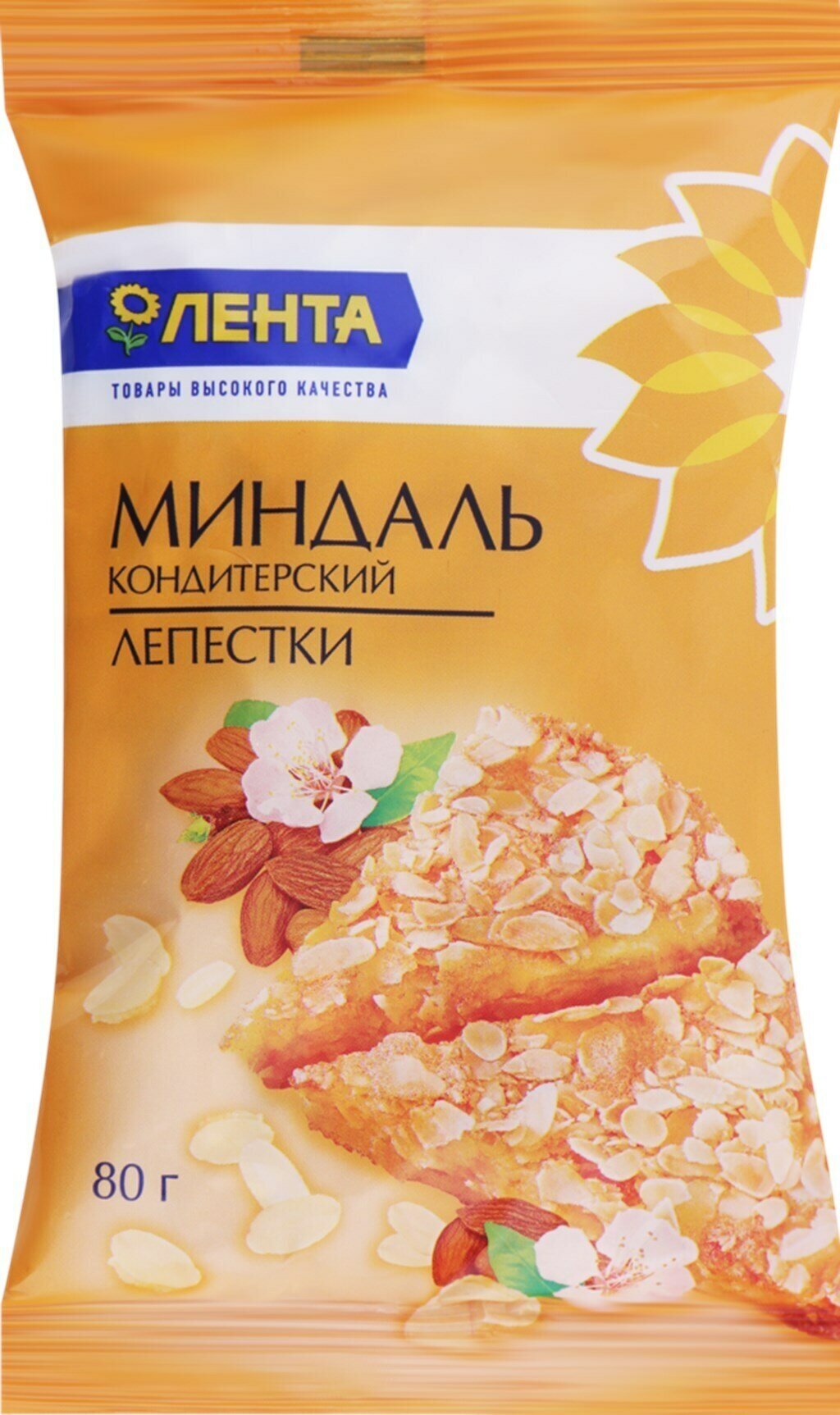 Миндаль лента лепестки, 80 г - 4 шт.