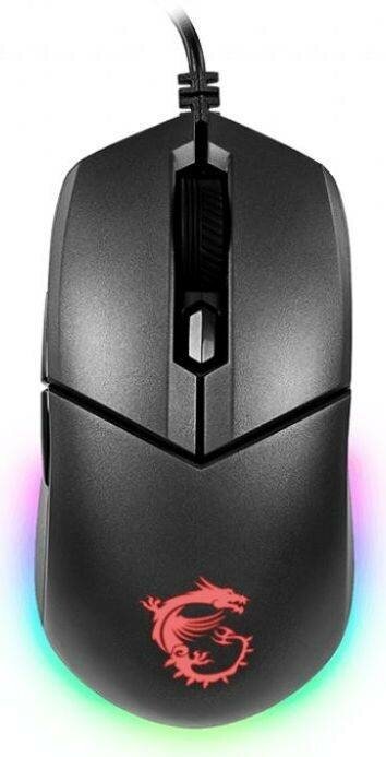 Мышь проводная Gaming Mouse MSI Clutch GM11, Wired, DPI 5000, symmetrical design, RGB lighting, Black (S12-0402030-CLA) - фото №2
